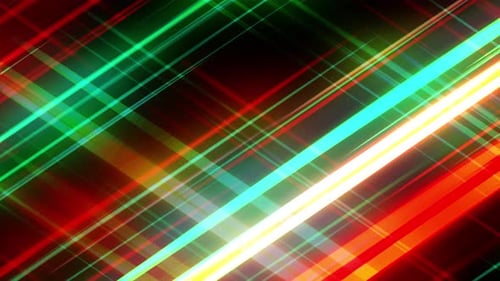 Abstract Colorful Glowing Grid Lines animation. 4k square geometric line