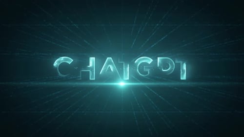 Futuristic Digital Glowing Text Reveal Title Opener