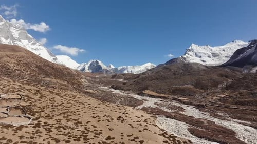 Himalayan Mountain Aerial View