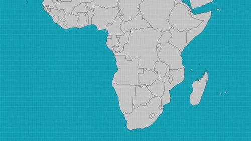 Animated World Map Highlight Angola