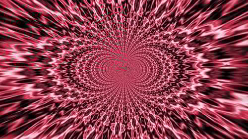 Abstract Multicolor Kaleidoscope Tunnel