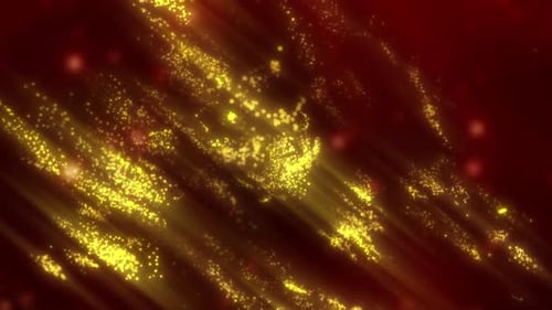 Gold Red Particles Background Loop