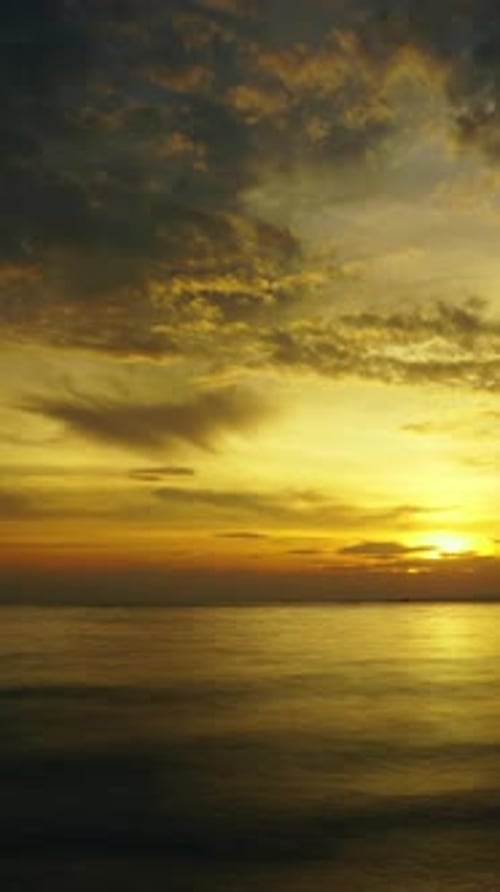 Tropical Sea Sunset on the Beach Timelapse