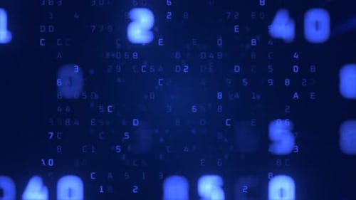 Digital Hexadecimal Code Data Stream Background