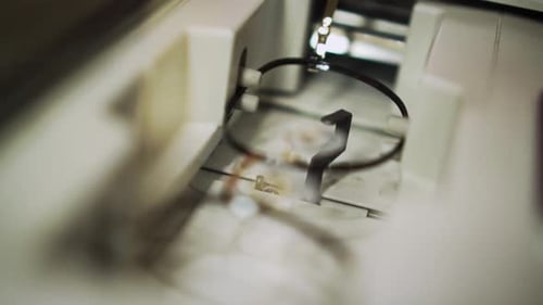 Close Up Of Prescription Glasses Scanning And Measuring Precisely The Size And Shape Of Prescription