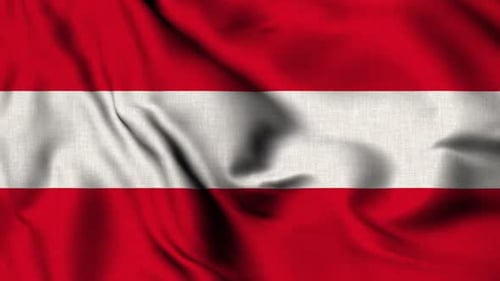 Realistic Waving Austrian National Flag Loop