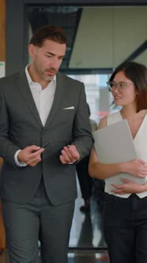 A Diverse Business Team Working Together Collaboratively in a Modern Office Environment