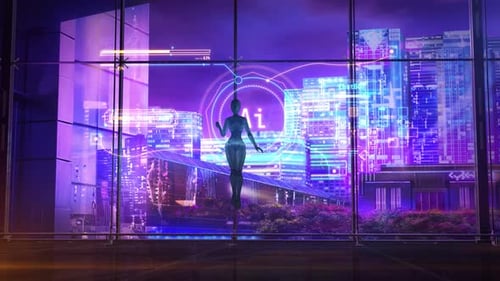 Visualización del trabajo de la inteligencia artificial en el renderizado 3D del espacio virtual