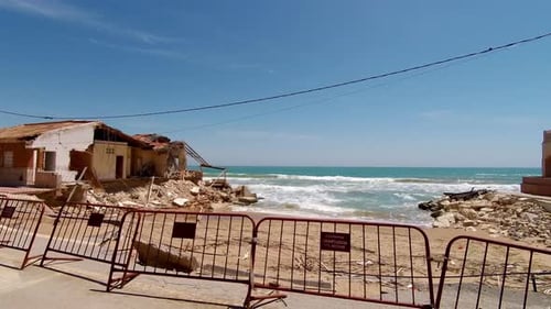 Storm Damaged Guardamar in Spain