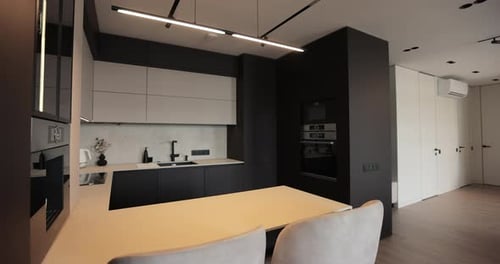 Modern Kitchen Interior Design With Sleek Cabinets