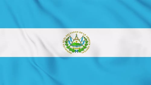 El Salvador National Flag Waving Seamless Animation