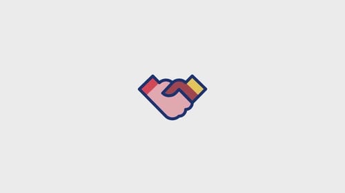 Animated Flat Design Handshake Icon