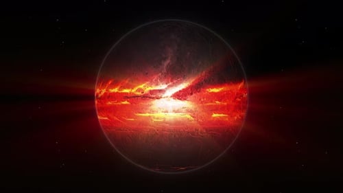 Feuriger Kohlenstofflava-Exoplanet Seamless Loop 2