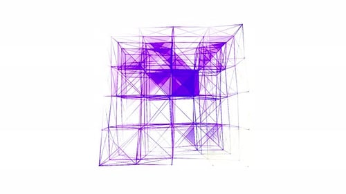 Abstract Colorful Complex Plexus 3D Figure