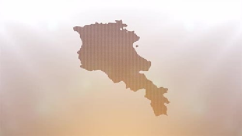 Armenia Map Reveal with Digital Pixel Grid Animation
