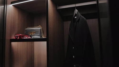 Luxury Walk-In Closet With Designer Accessories