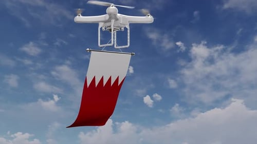 Drone Carrying Bahrain Flag
