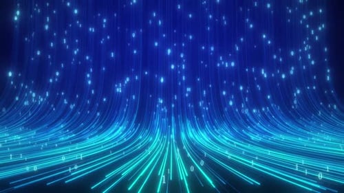 Téléchargement de flux d'informations de données et flux de particules lumineuses