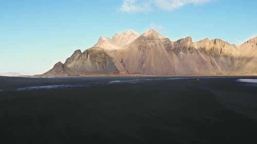Aerial View of Stokksnes Sand Beach