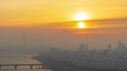 Seoul City Skyline, South Korea.