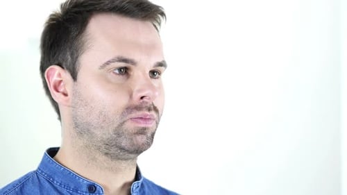 Serious Middle Aged Man Face