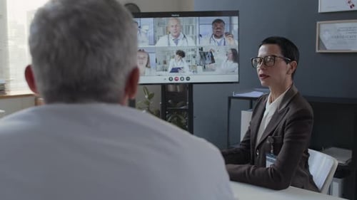 People Having Virtual Meeting with Remote Doctors
