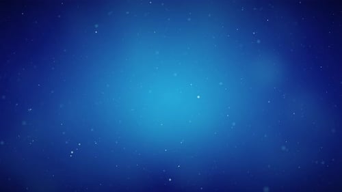 Gentle Floating Particles on Blue Abstract Background Loop
