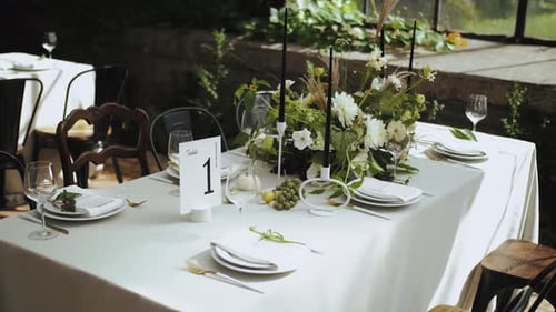 Elegantly Decorated Table for Wedding Celebration