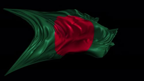 Realistic Waving Flag of Bangladesh Animation