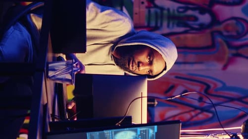 Vertical Video Hacker Devising Hacking Plan Together