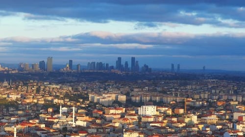 High Angle View of Residences Buildings in Istanbul City