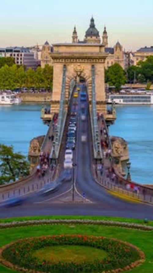 Vertical View Of Budapest Cityscape, Hungary
