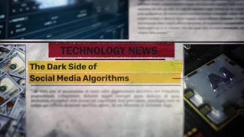 The Dark Side Of Social Media Algorithms Newspaper Headline Titles