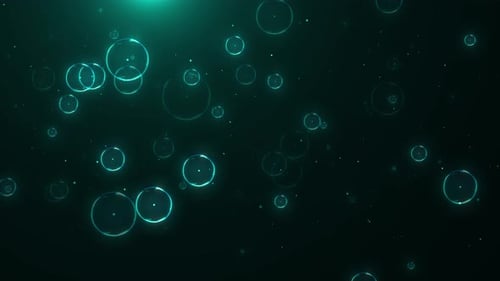 Viele Wasserblasen, Wasser, Nahaufnahme, Welle mit Blasen in Zeitlupe, Flüssigkeitsblasen mit Partikeln