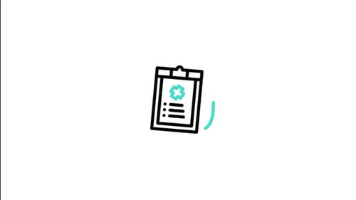 Minimalist Medical Health Report Form Icon Animation