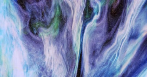 Macro Footage of Abstract Swirling Paint