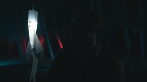 Mad Man With Axe Walk In The Night Forest To Find Victims For Halloween