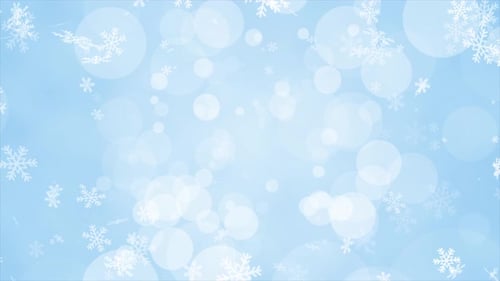 Christmas Winter Snowflake Background Blue Loop