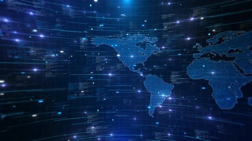 Digitale Weltkarte Globale Netzwerkdatenvisualisierung Holographische Erdkarte mit vernetzter Funktion