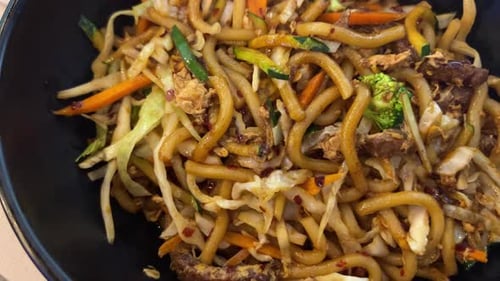 Delicious Bowl of Stir-Fried Asian Noodles