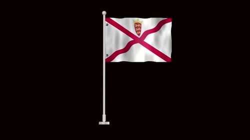 Flagge von Jersey weht