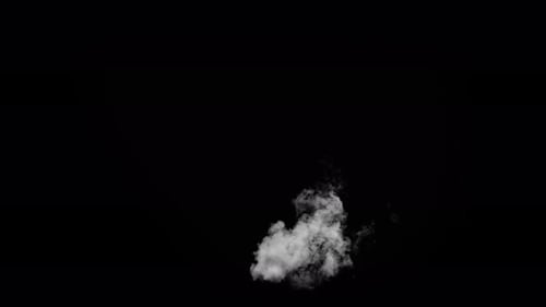 Fume Collection: Smoke sprouting and scattering on black background