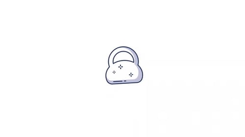 Minimalist Animated Kettlebell Fitness Icon