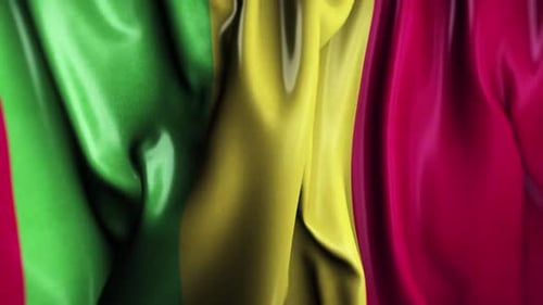 Mali National Flag Waving Seamless Loop Animation