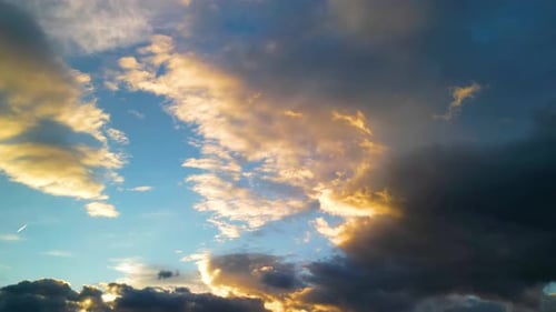 Beautiful Sunset Clouds Time Lapse