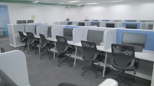 Fresh And Modern Corporate Office Space - Desk And Chairs