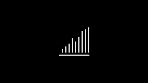 Synergy Collection: Animation of a graph in center over a black background