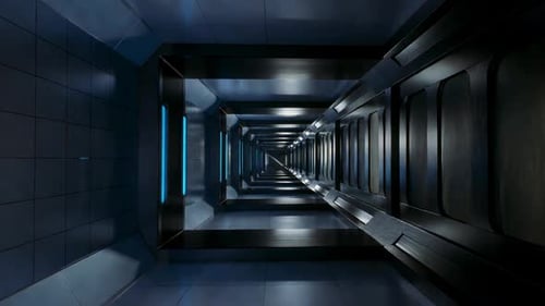3d render cinematic background, scifi tunnel with dynamic light