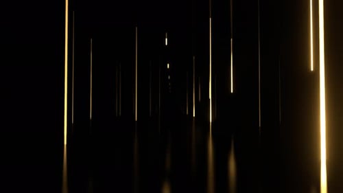 Light Yellow Neon Light Falling Down Background Vj Loop In 4K