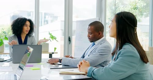 Team Brainstorming in Modern Office Conference Room